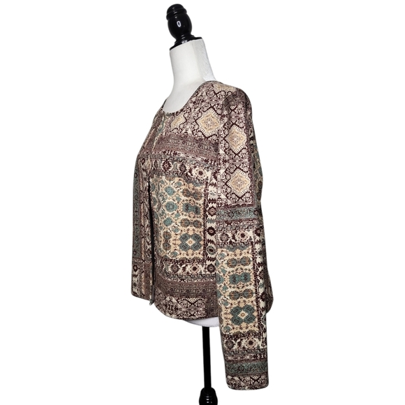 Tribal Jeans Women's Jacket Size L Front Hook & Loop Closure - Picture 2 of 10
